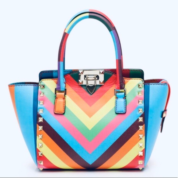 VALENTINO Bag Multicolor 1973 Authentic - Picture 4 of 11